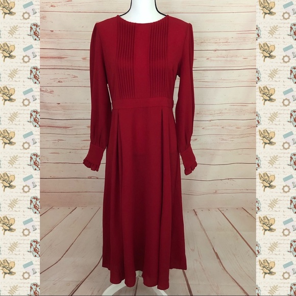 shein red long dress